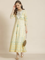 Juniper Women Ivory Georgette Printed Jacket Style Dress | Grocsy