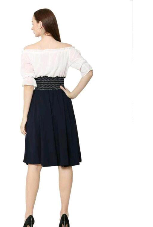 PAVONINE Navy Blue Color Kansai Midi For Girls | Grocsy
