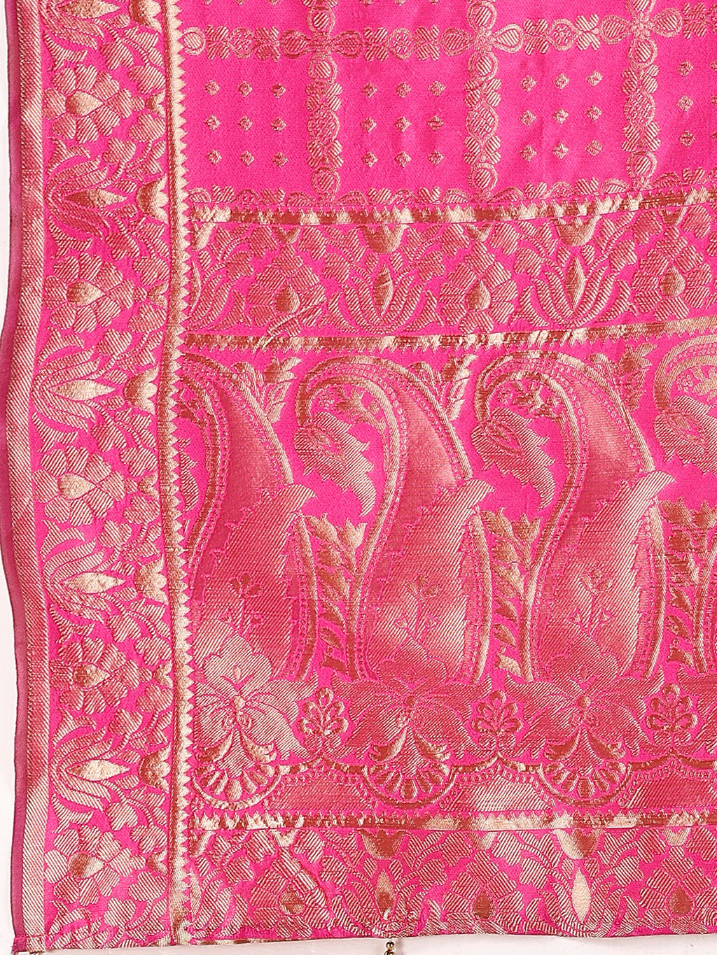 Lorenvalley Fashion Black & Pink Semi-Stitched Lehenga & Unstitched Blouse With Dupatta | Grocsy