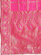 Lorenvalley Fashion Black & Pink Semi-Stitched Lehenga & Unstitched Blouse With Dupatta | Grocsy
