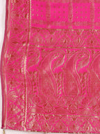 Lorenvalley Fashion Blue & Pink Semi-Stitched Lehenga & Unstitched Blouse With Dupatta | Grocsy