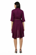 PAVONINE Purple Color High-Low Midi For Girls | Grocsy