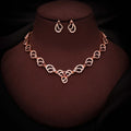Tehzeeb Creationss Gold-Polished Choker Maroon Stone Necklace With Stud Earrings | Grocsy
