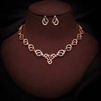 Tehzeeb Creationss Gold-Polished Choker Maroon Stone Necklace With Stud Earrings | Grocsy