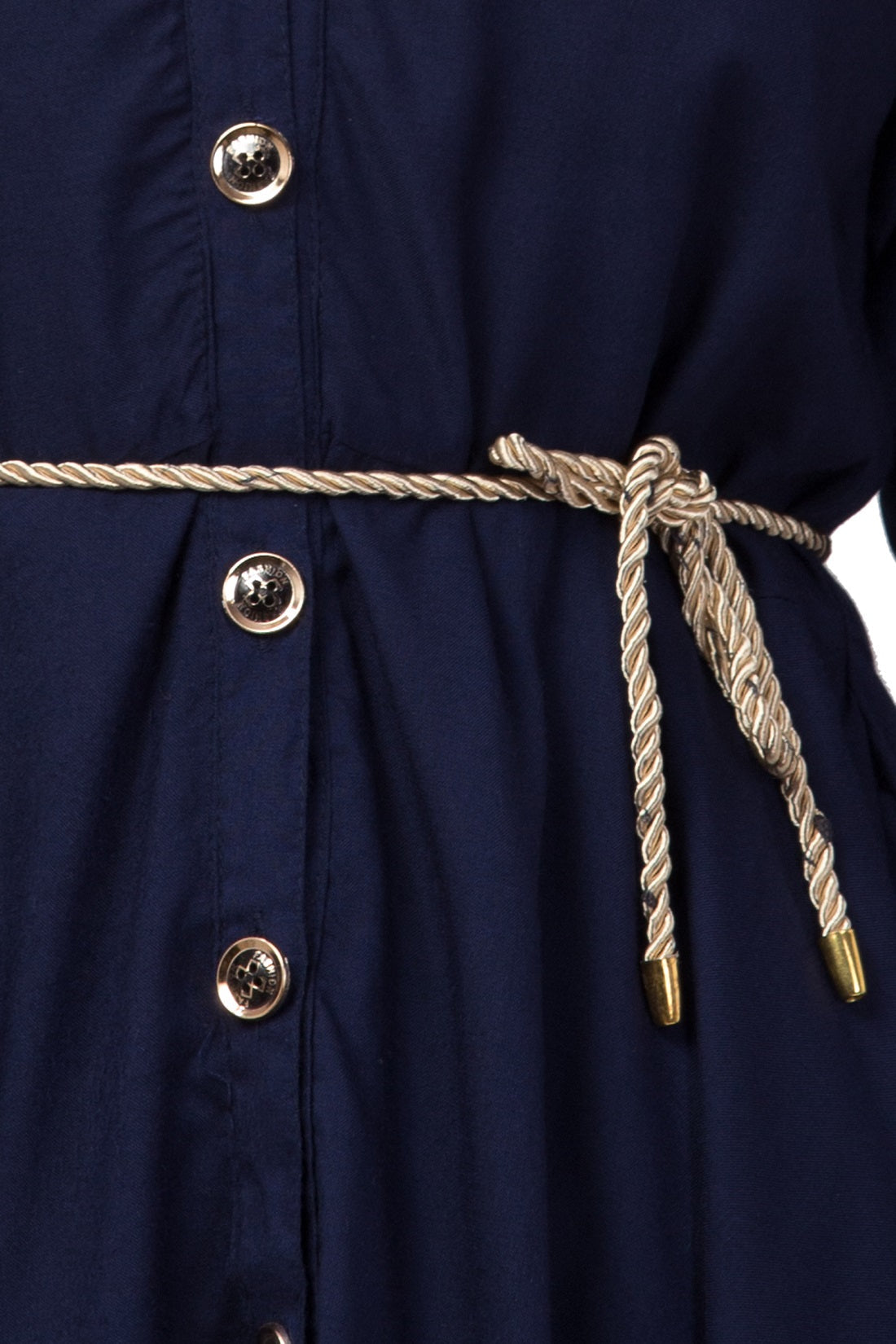 PAVONINE Navy Blue Color High-Low Midi For Girls | Grocsy