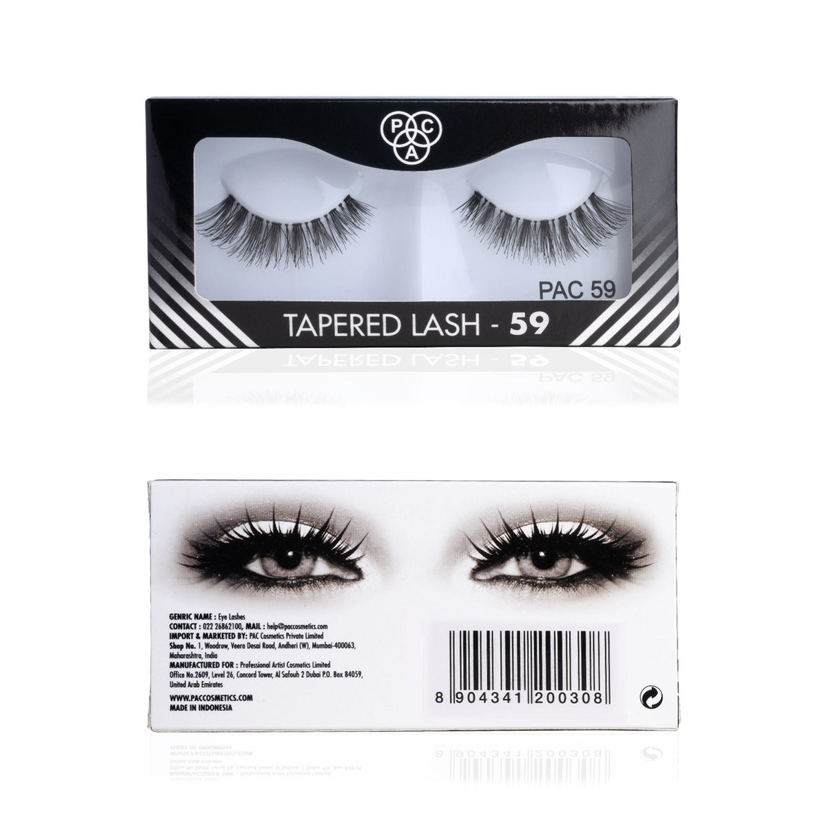 PAC Studio Tapered Lash 59 - Handmade Natural Looking, Reusable up to 12x, Seamlessly Blends with Lashes | Grocsy
