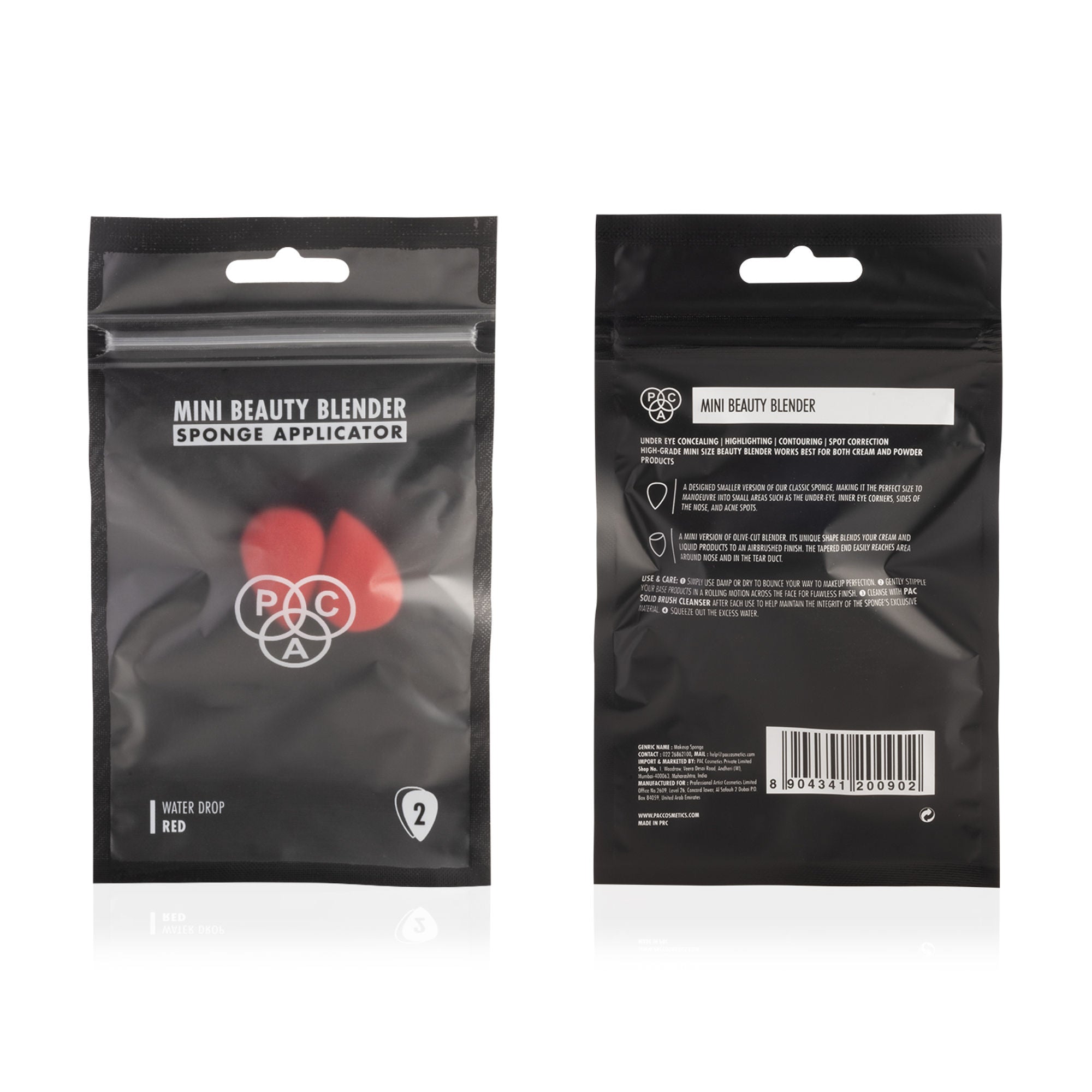 Mini Sponge Set Water Drop - Red | Grocsy