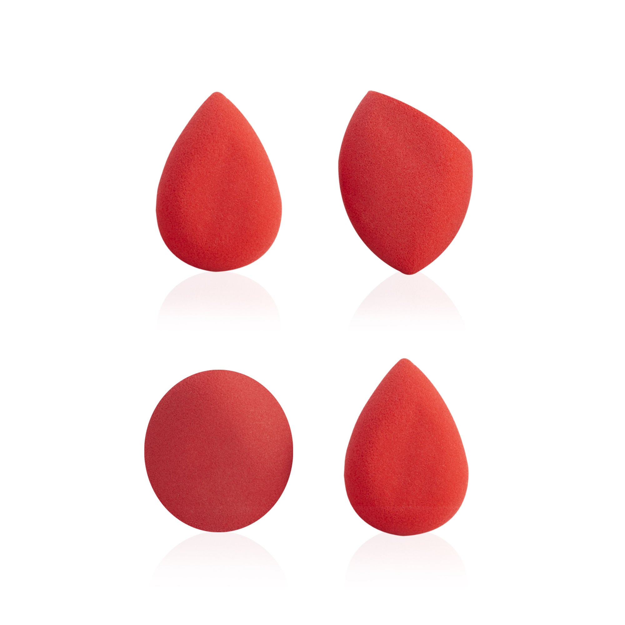 PAC Studio Mini Sponge Set (Water Drop, Egg, Olive Cut) (Red) | Grocsy