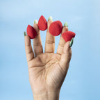 PAC Studio Mini Sponge Set (Water Drop, Egg, Olive Cut) (Red) | Grocsy