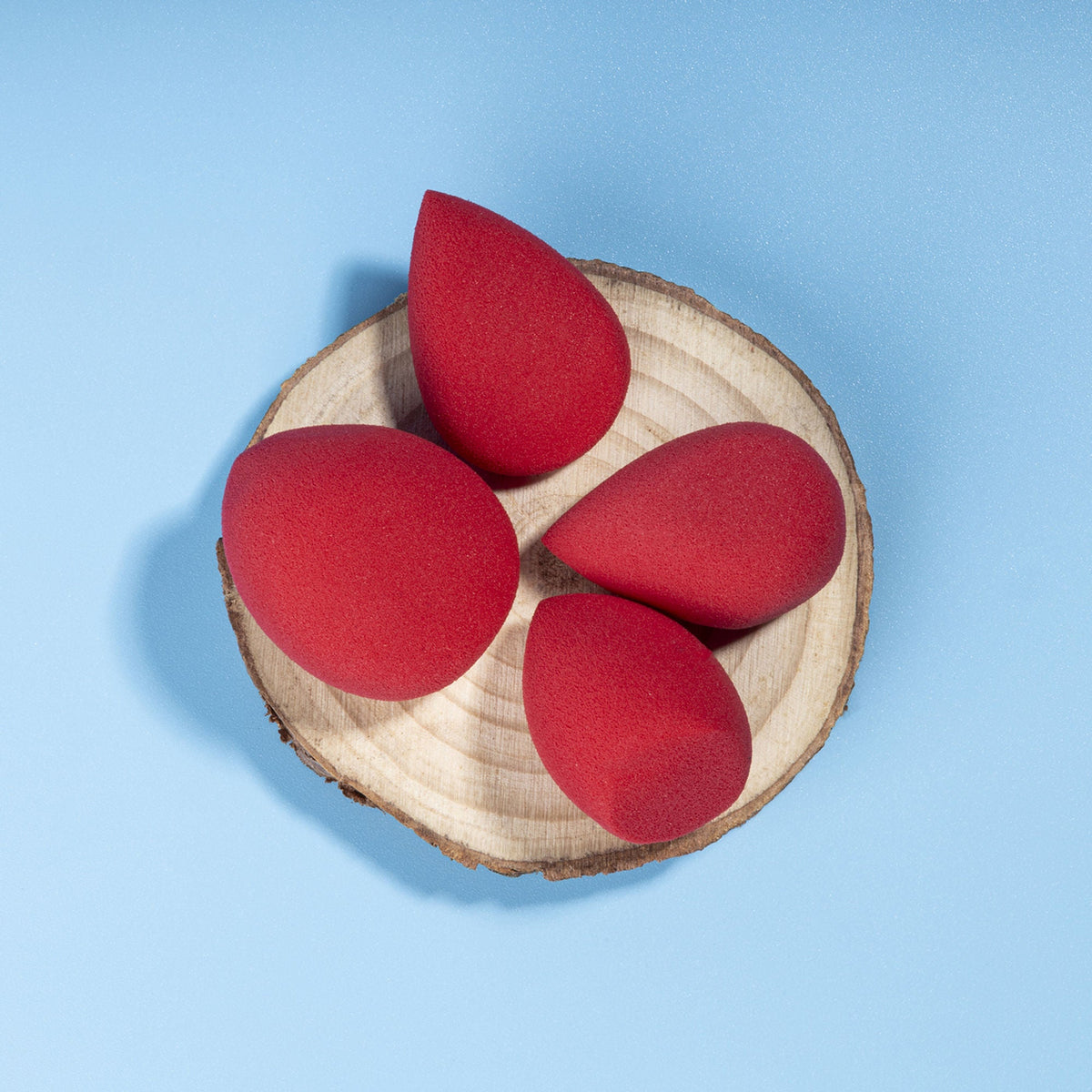 PAC Studio Mini Sponge Set (Water Drop, Egg, Olive Cut) (Red) | Grocsy