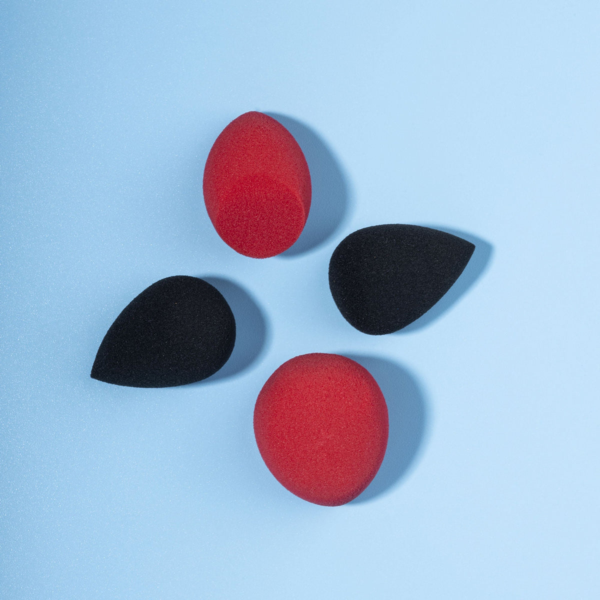 PAC Studio Beauty Blender Sponge (Mini) (4 Pcs) (Red + Black) (Mix) | Grocsy