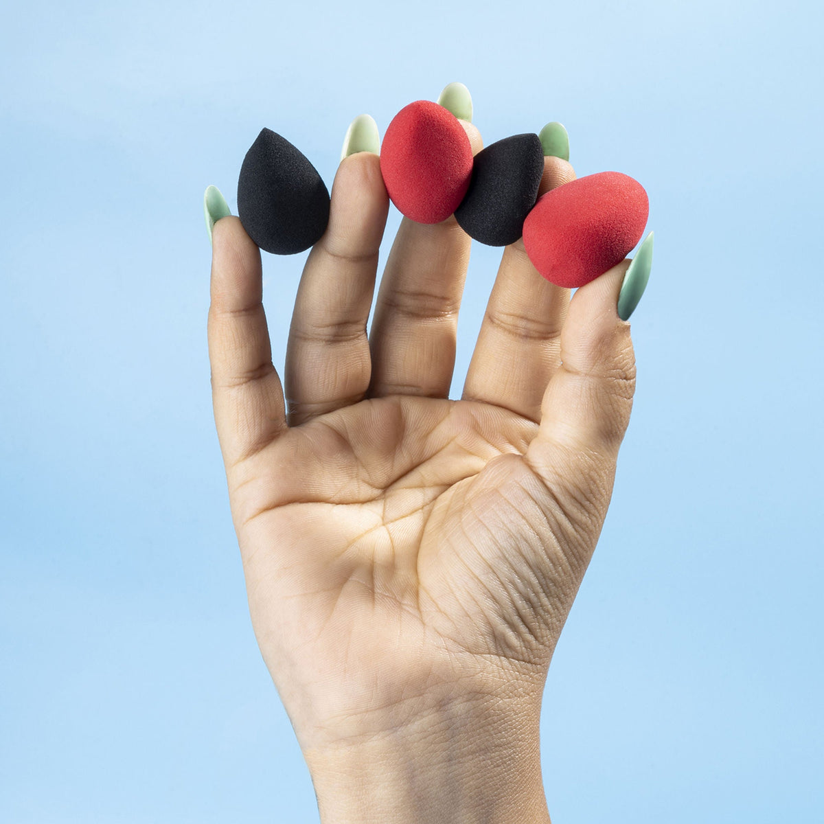 PAC Studio Beauty Blender Sponge (Mini) (4 Pcs) (Red + Black) (Mix) | Grocsy