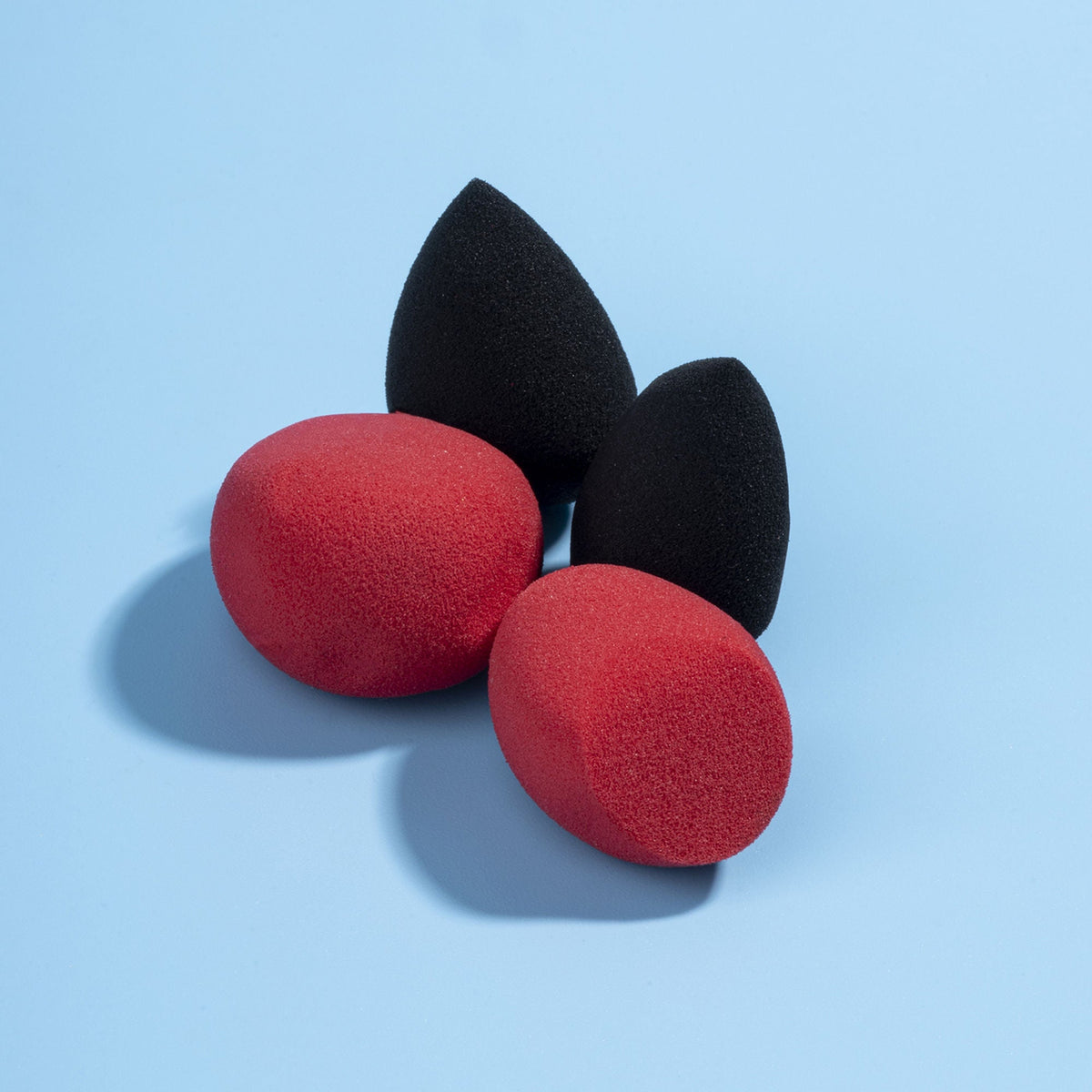 PAC Studio Beauty Blender Sponge (Mini) (4 Pcs) (Red + Black) (Mix) | Grocsy