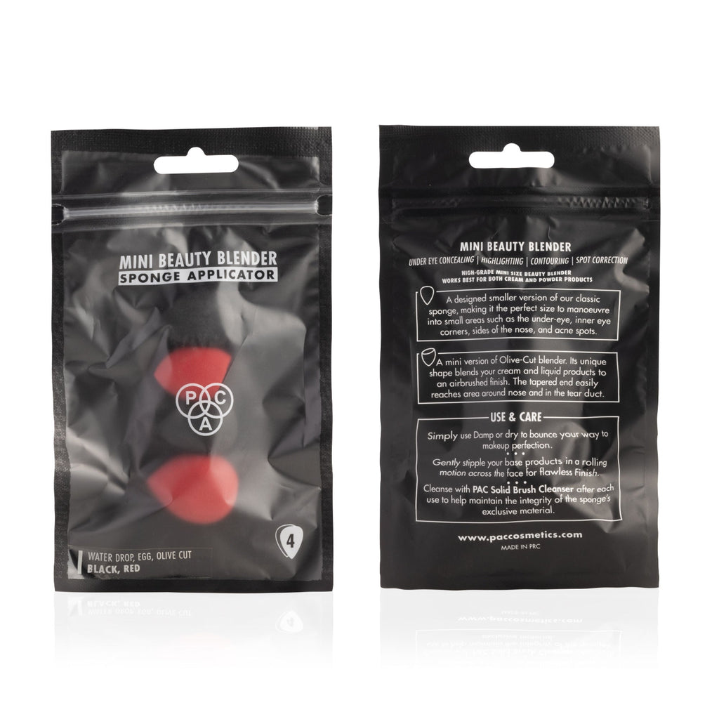 PAC Studio Beauty Blender Sponge (Mini) (4 Pcs) (Red + Black) (Mix) | Grocsy
