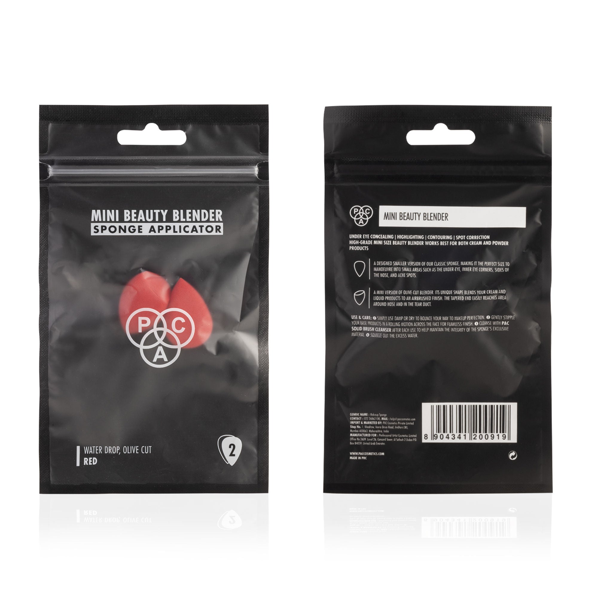 Mini Sponge Set Water Drop - Olive Cut Red | Grocsy