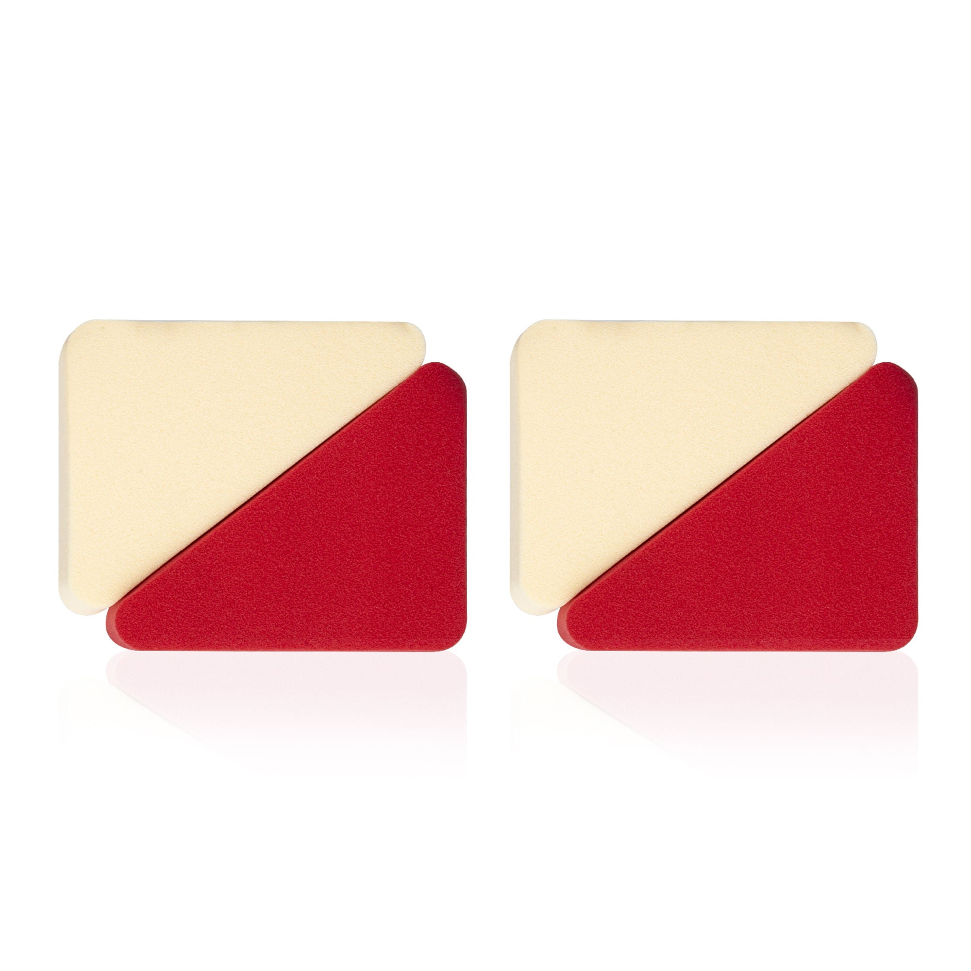 PAC Studio Pressed Sponge ( Triangle ) (Red-Cream) | Grocsy