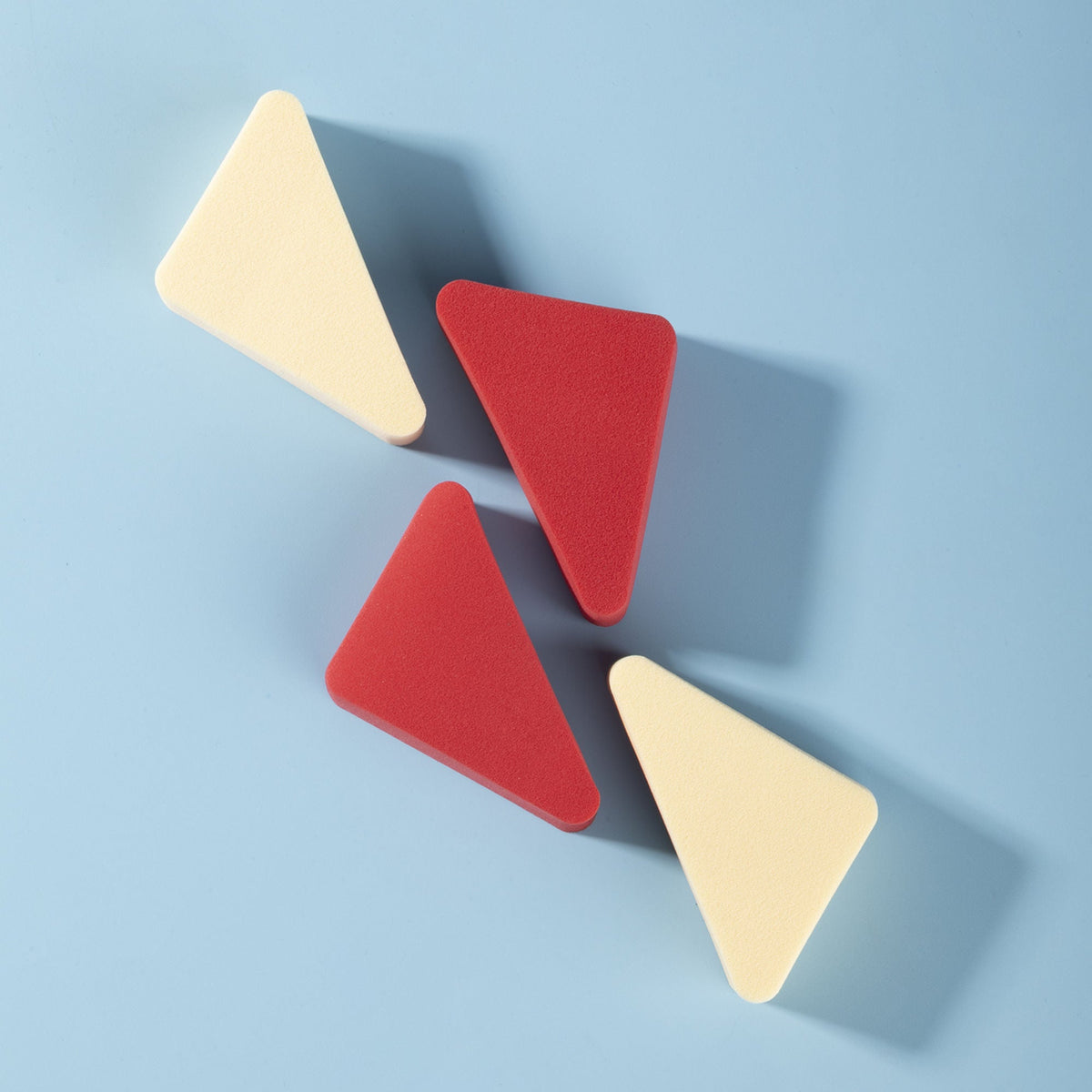 PAC Studio Pressed Sponge ( Triangle ) (Red-Cream) | Grocsy