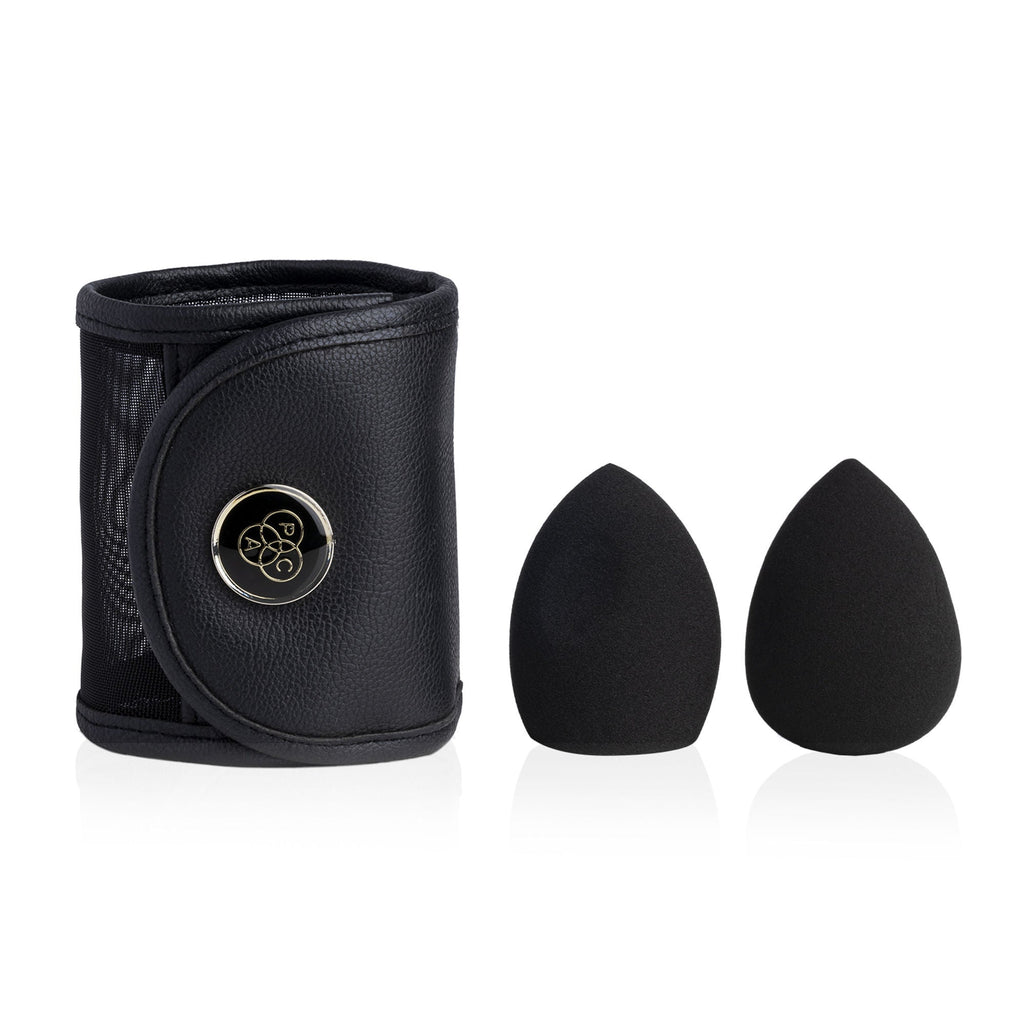 PAC Studio Ultimate Beauty Blender Sponge Black -Durable, Multi-Functional, Low Absorption Breathable Pouch | Grocsy