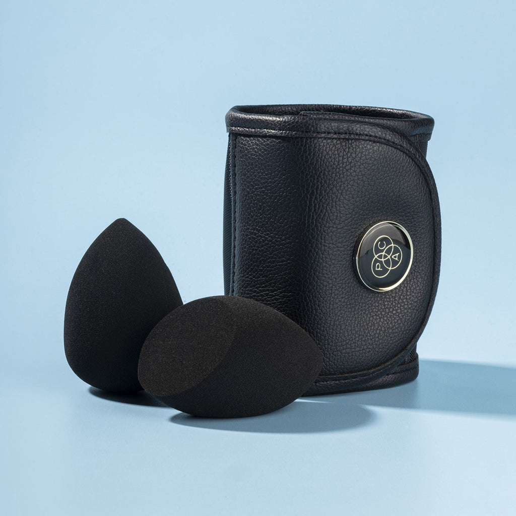 PAC Studio Ultimate Beauty Blender Sponge Black -Durable, Multi-Functional, Low Absorption Breathable Pouch | Grocsy