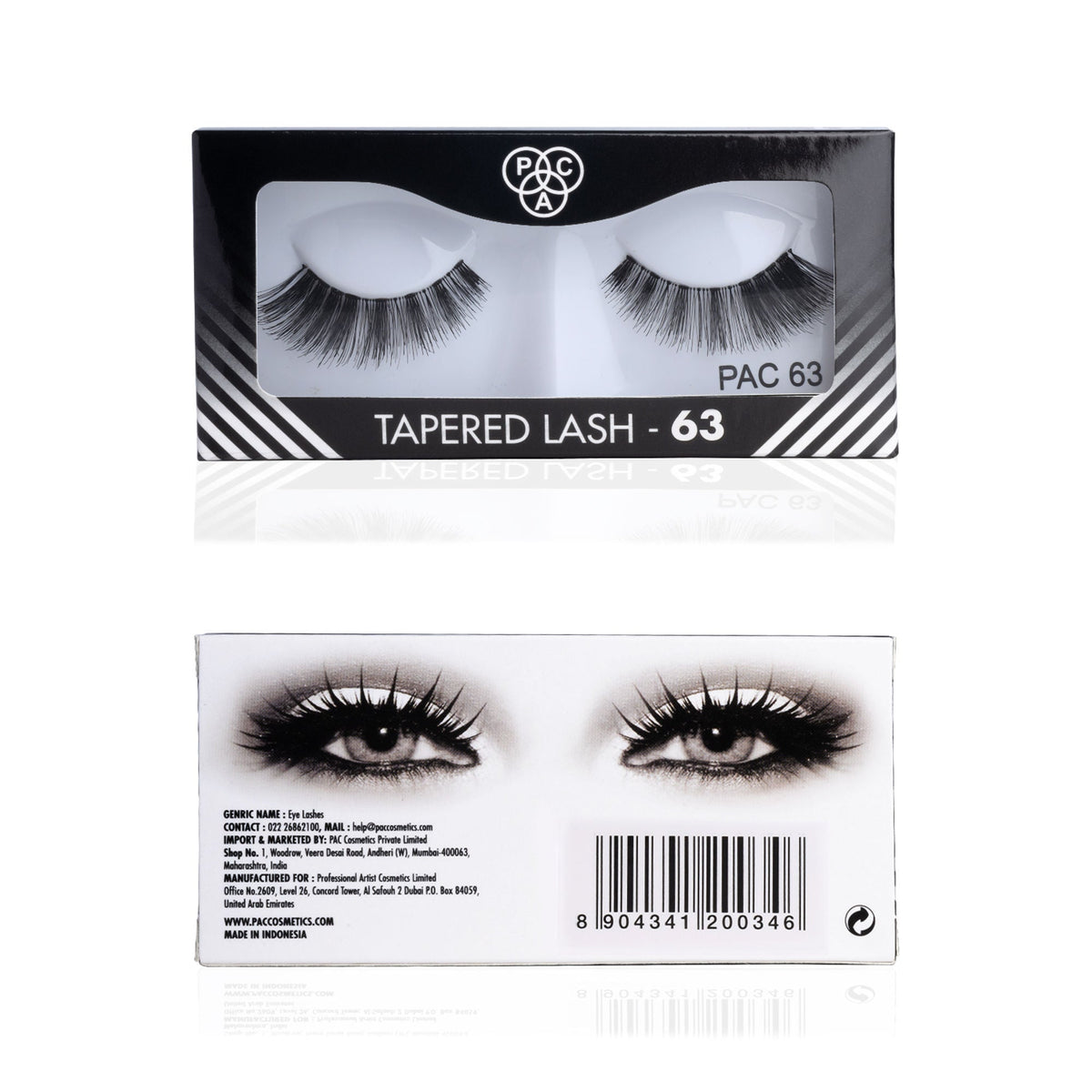 PAC Studio Tapered Lash 63 - Handmade Natural Looking, Reusable up to 12x, Seamlessly Blends with Lashes | Grocsy