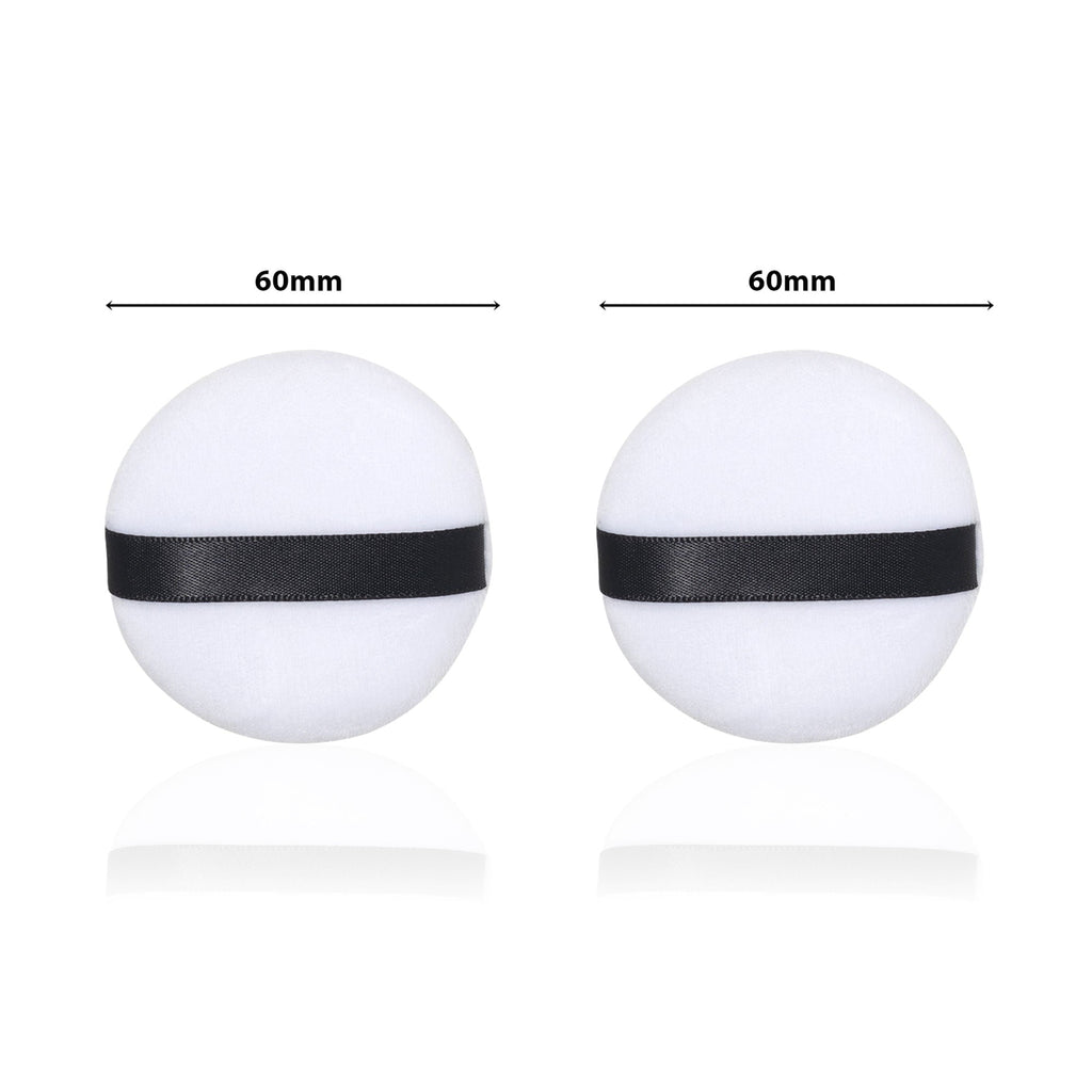 PAC Studio Medium Cotton Round Puff - White 2 Pc | Grocsy