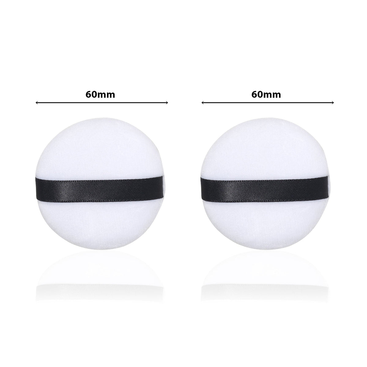 PAC Studio Medium Cotton Round Puff - White 2 Pc | Grocsy