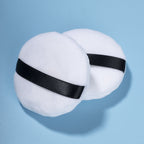PAC Studio Medium Cotton Round Puff - White 2 Pc | Grocsy