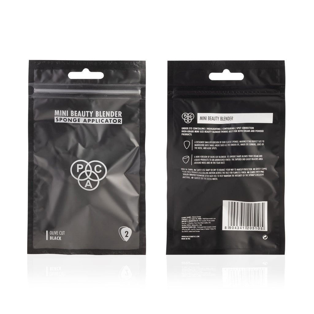 PAC Studio Mini Sponge Set Water Drop Olive Cut - Black | Grocsy