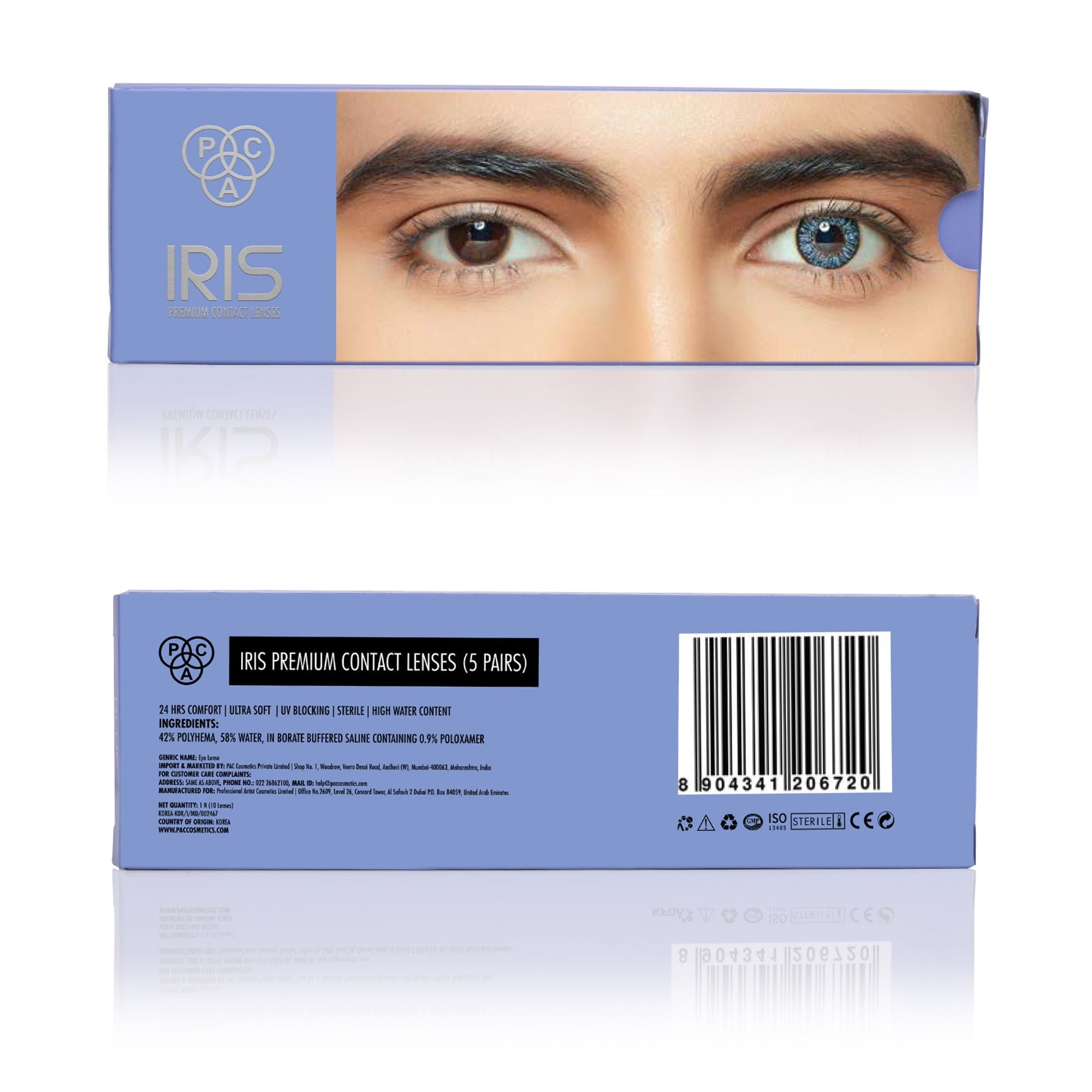 PAC Studio IRIS Premium Contact Lenses - Blue | Grocsy