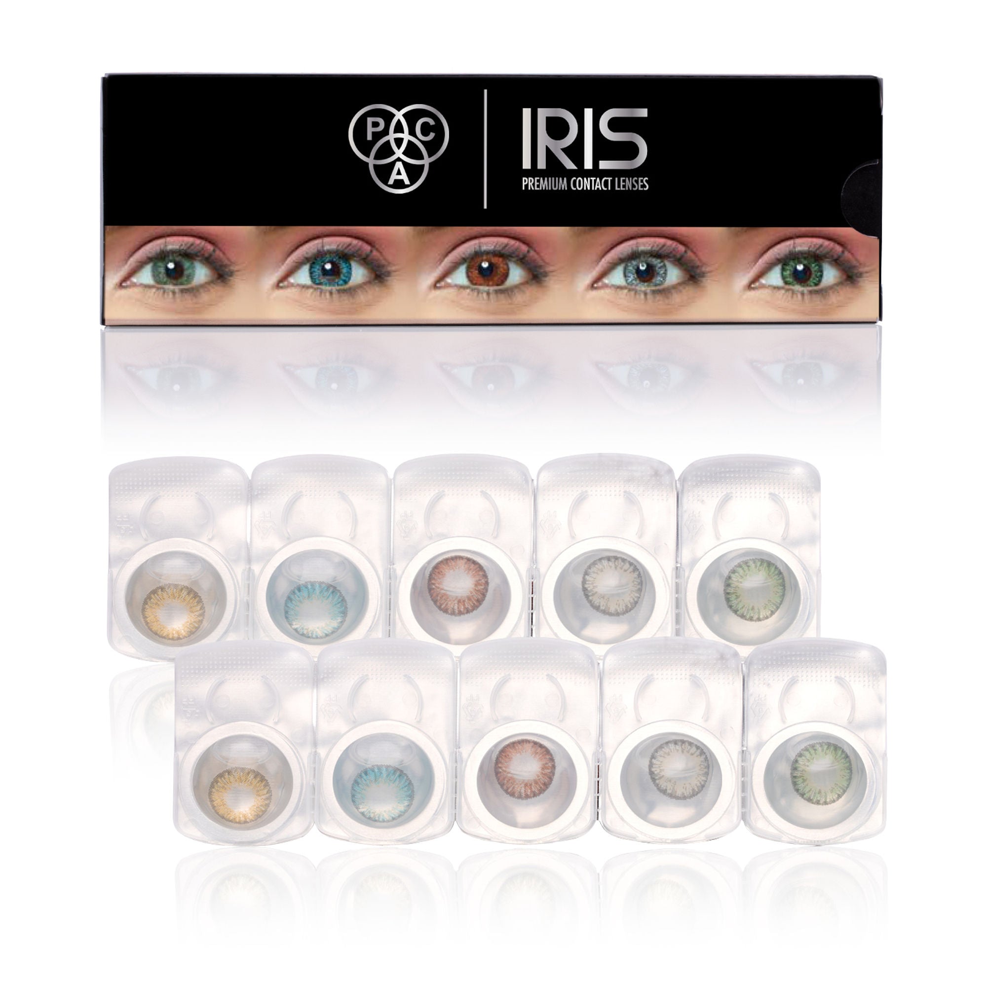 PAC Studio IRIS Premium Contact Lenses Mix - Comfortable Natural Looking, 1 Day Wear, Non-Irritating | Grocsy
