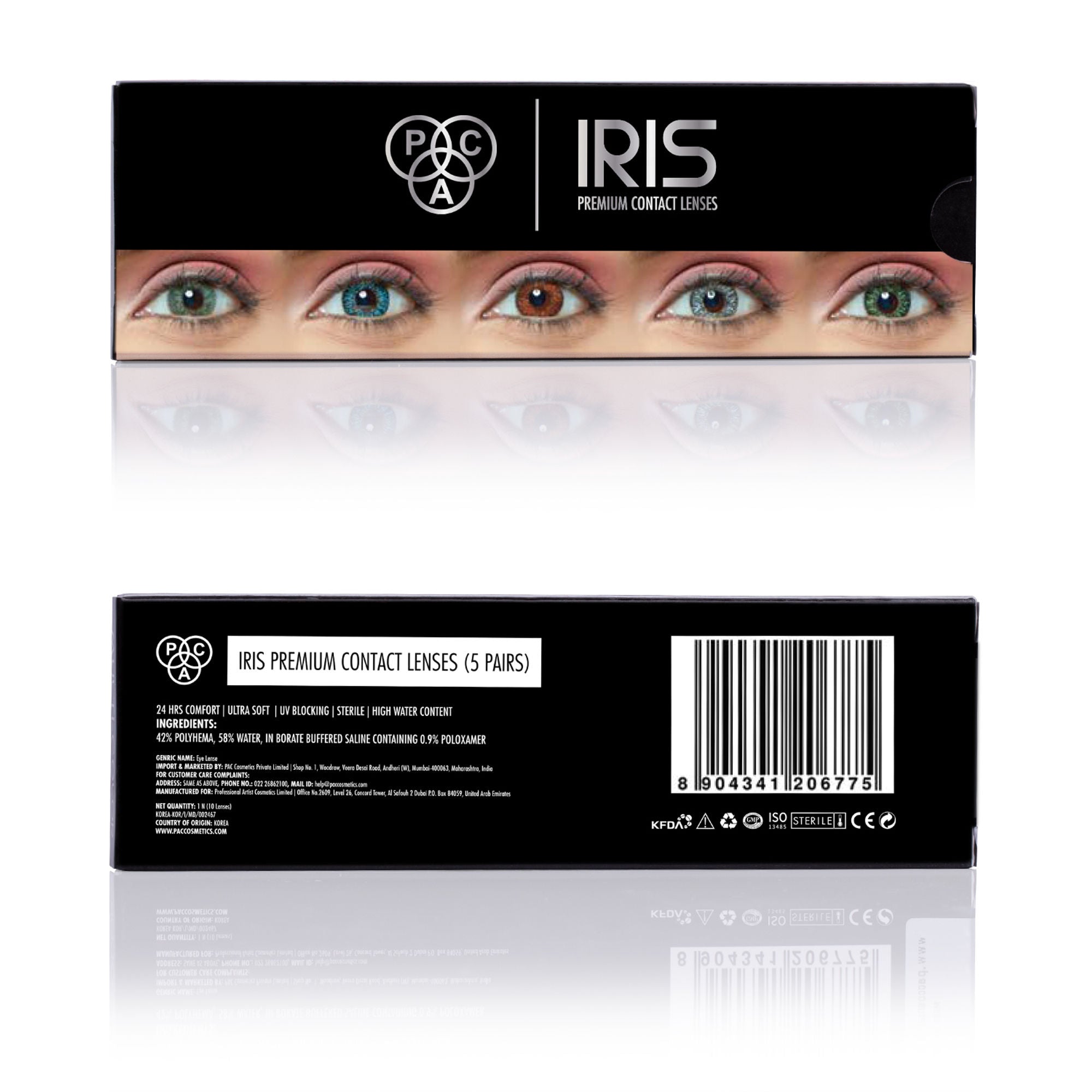PAC Studio IRIS Premium Contact Lenses Mix - Comfortable Natural Looking, 1 Day Wear, Non-Irritating | Grocsy