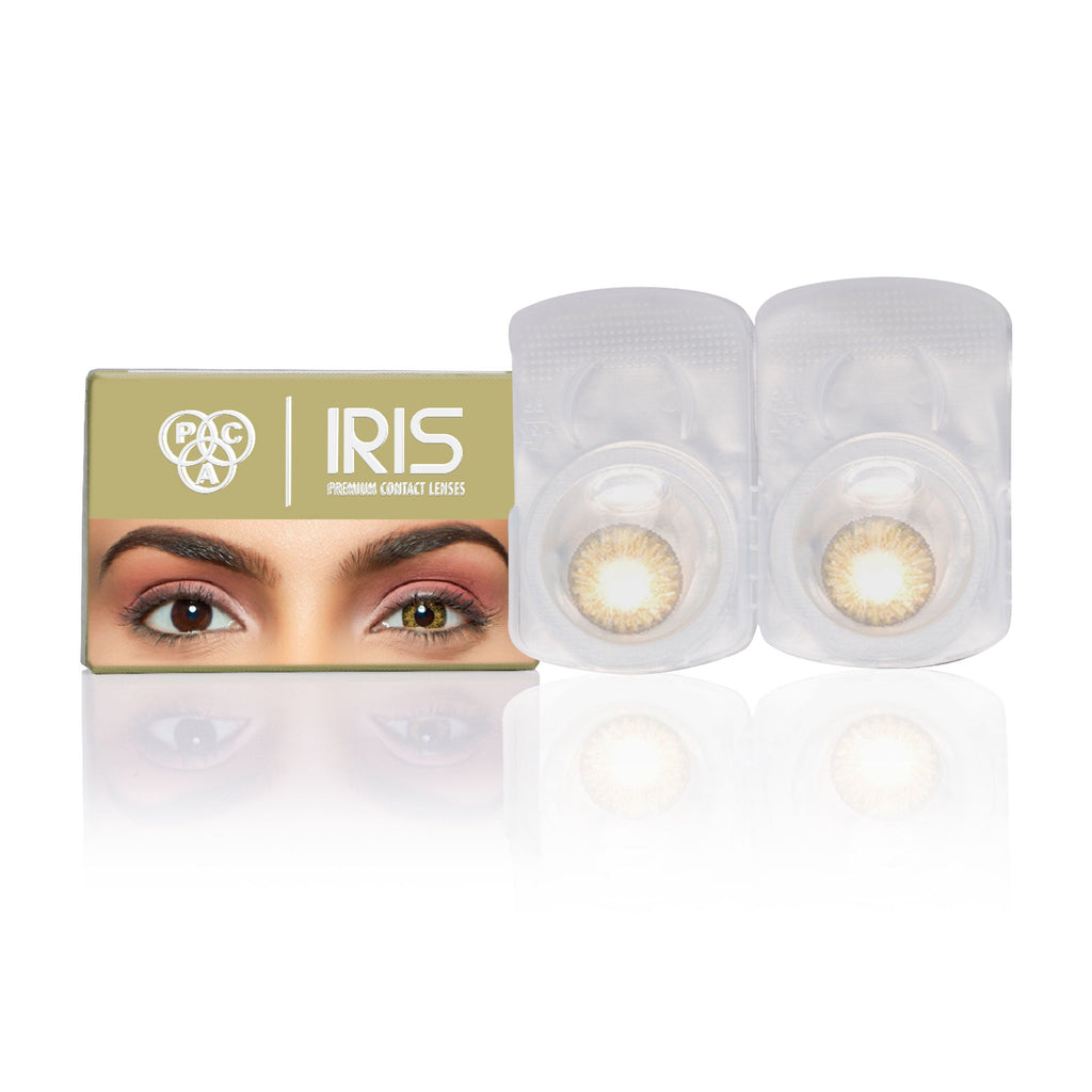 PAC Studio IRIS Premium Contact Lenses Pure Hazel - Comfortable Natural Looking, 1 Day Wear, Non-Irritating | Grocsy