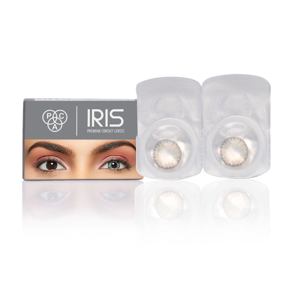 PAC Studio IRIS Premium Contact Lenses Grey - Comfortable Natural Looking, 1 Day Wear, Non-Irritating | Grocsy