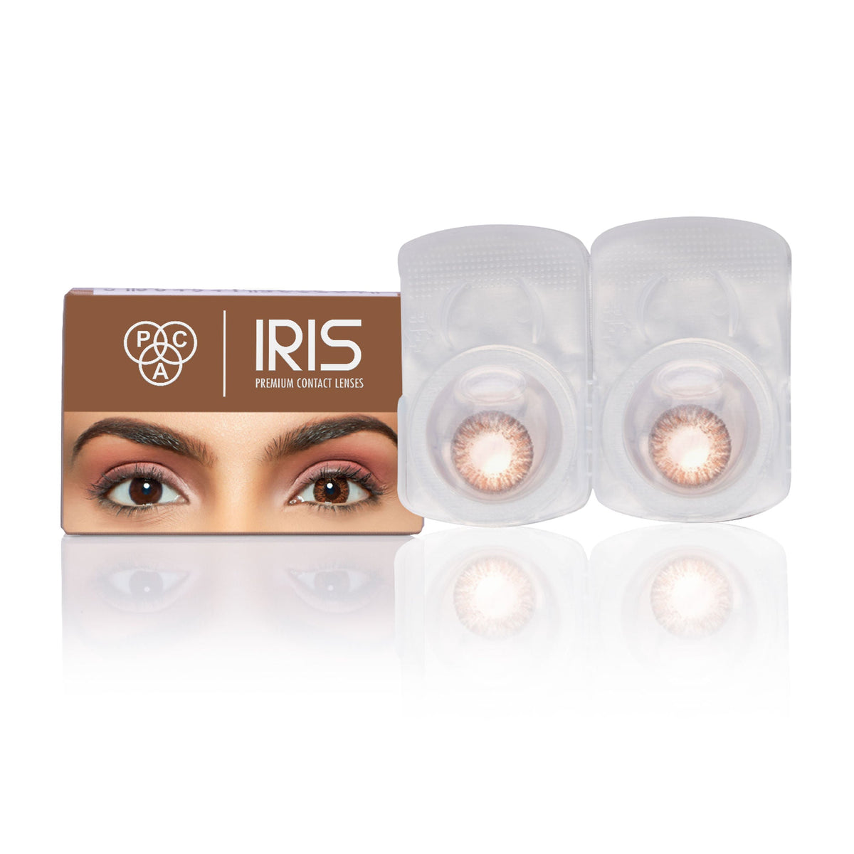 PAC Studio IRIS Premium Contact Lenses Brown - Comfortable Natural Looking, 1 Day Wear, Non-Irritating | Grocsy