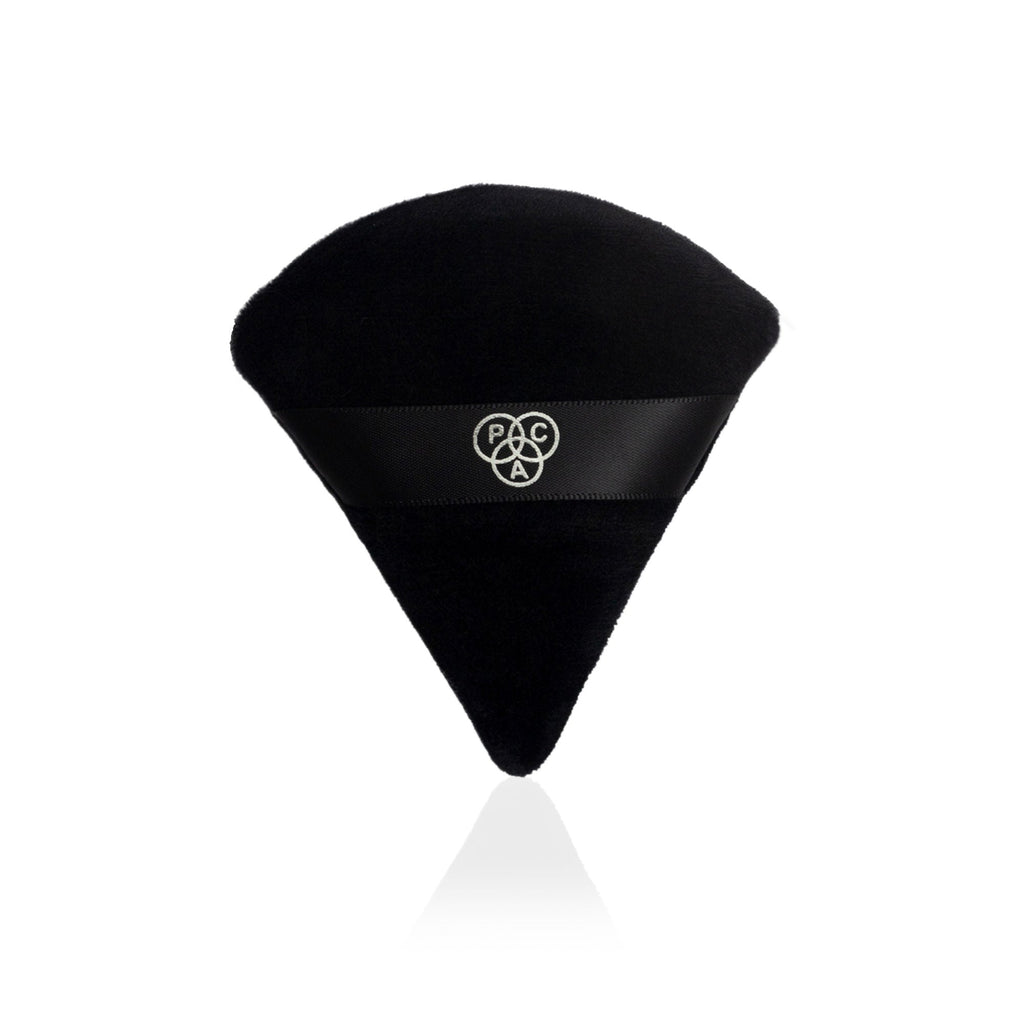 PAC Studio Pocket Puff Black - Medium Size, 99% Soft Natural Cotton, Less Product Wastage, Even Application | Grocsy
