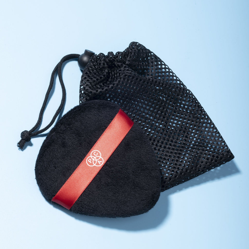 PAC Studio Power Puff Black - Large Size, 99% Soft Micro Fibre, Comes with a Pouch, Less Product Wastage | Grocsy
