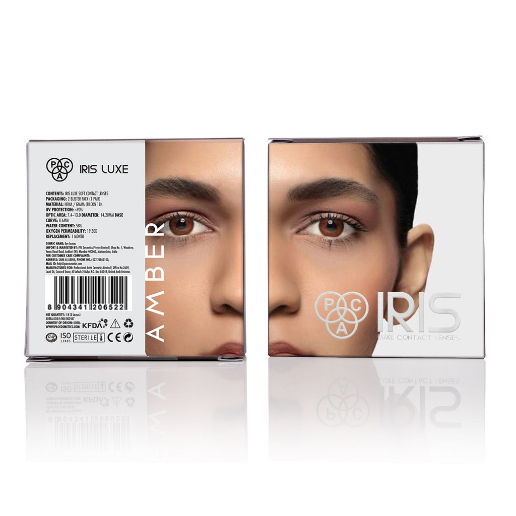 PAC Studio IRIS LUXE One Month Lenses - Amber | Grocsy