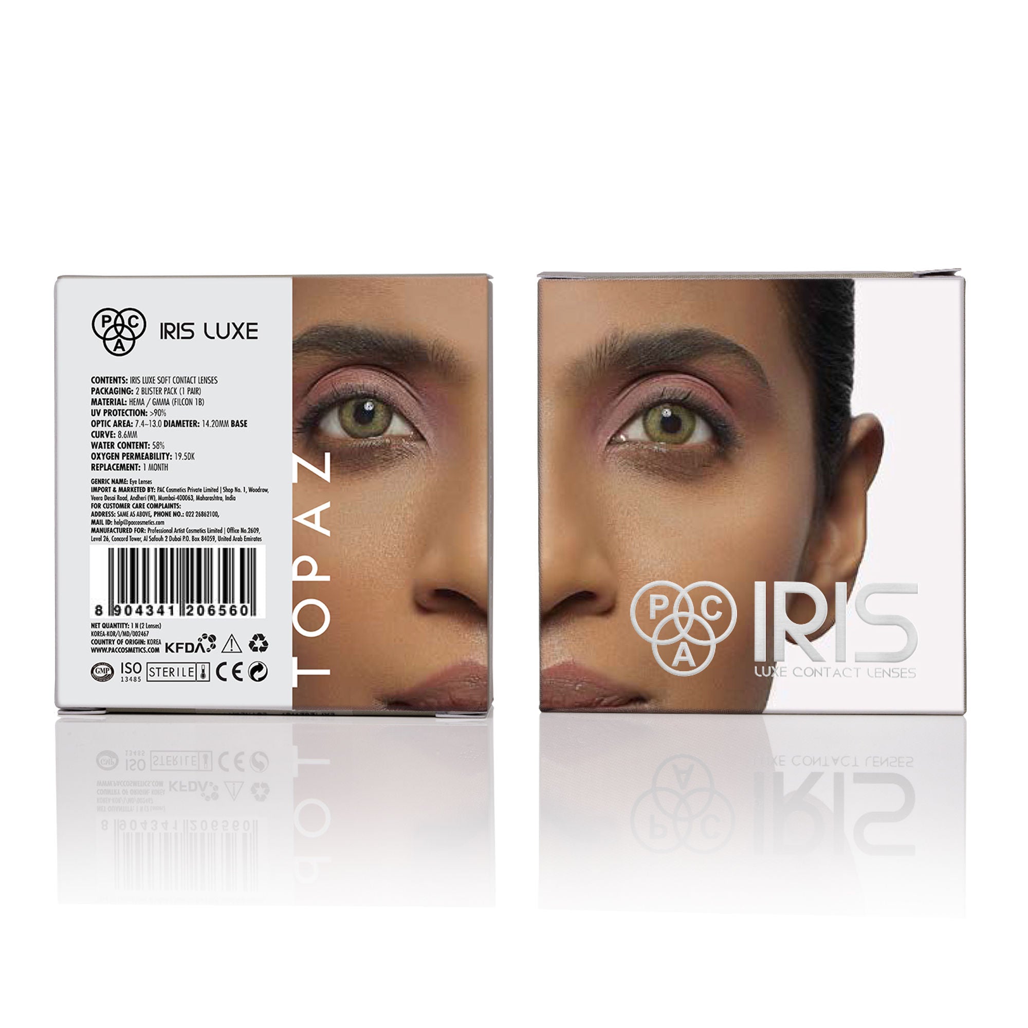 PAC Studio IRIS LUXE One Month Lenses - Topaz | Grocsy