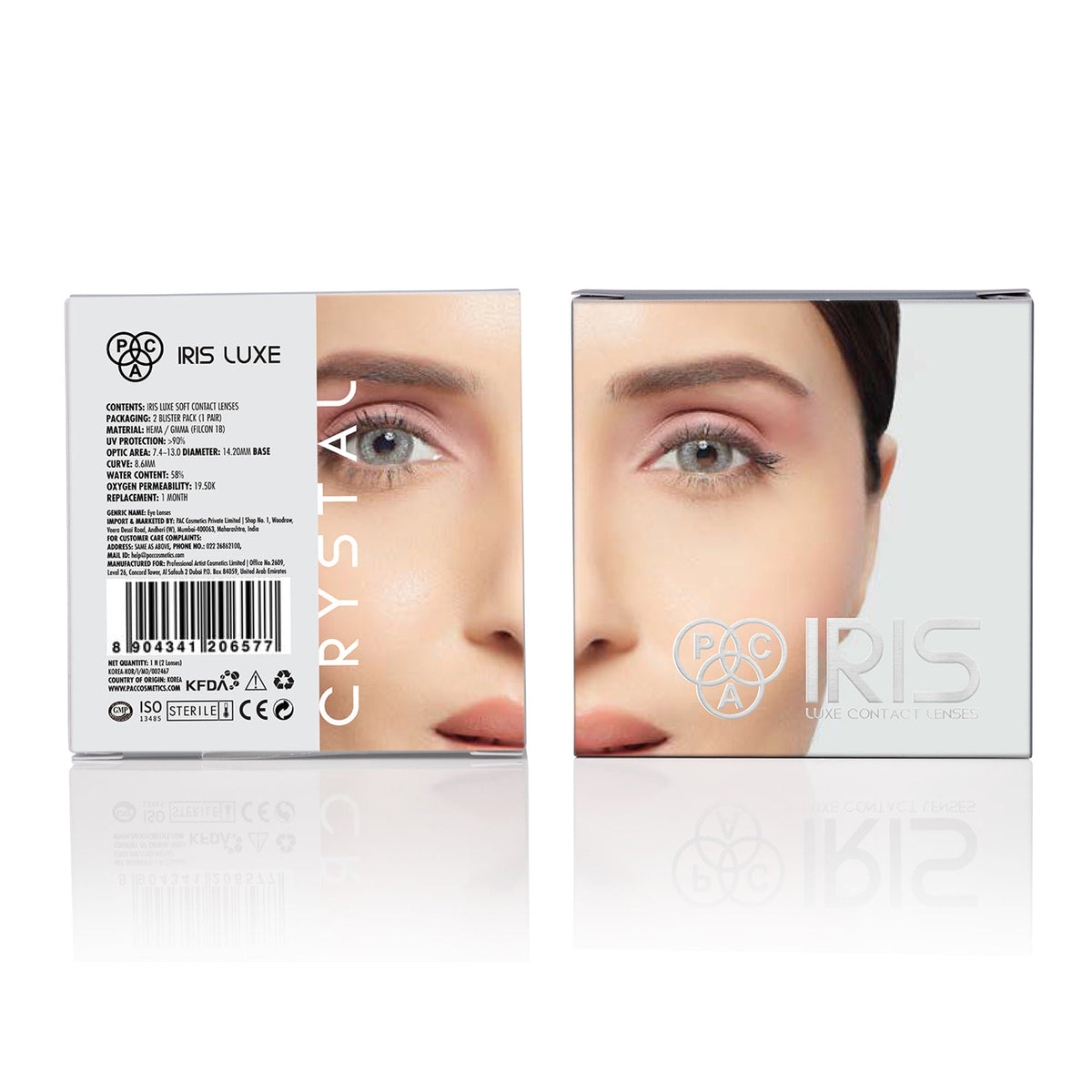 PAC Studio IRIS LUXE One Month Lenses - Crystal | Grocsy