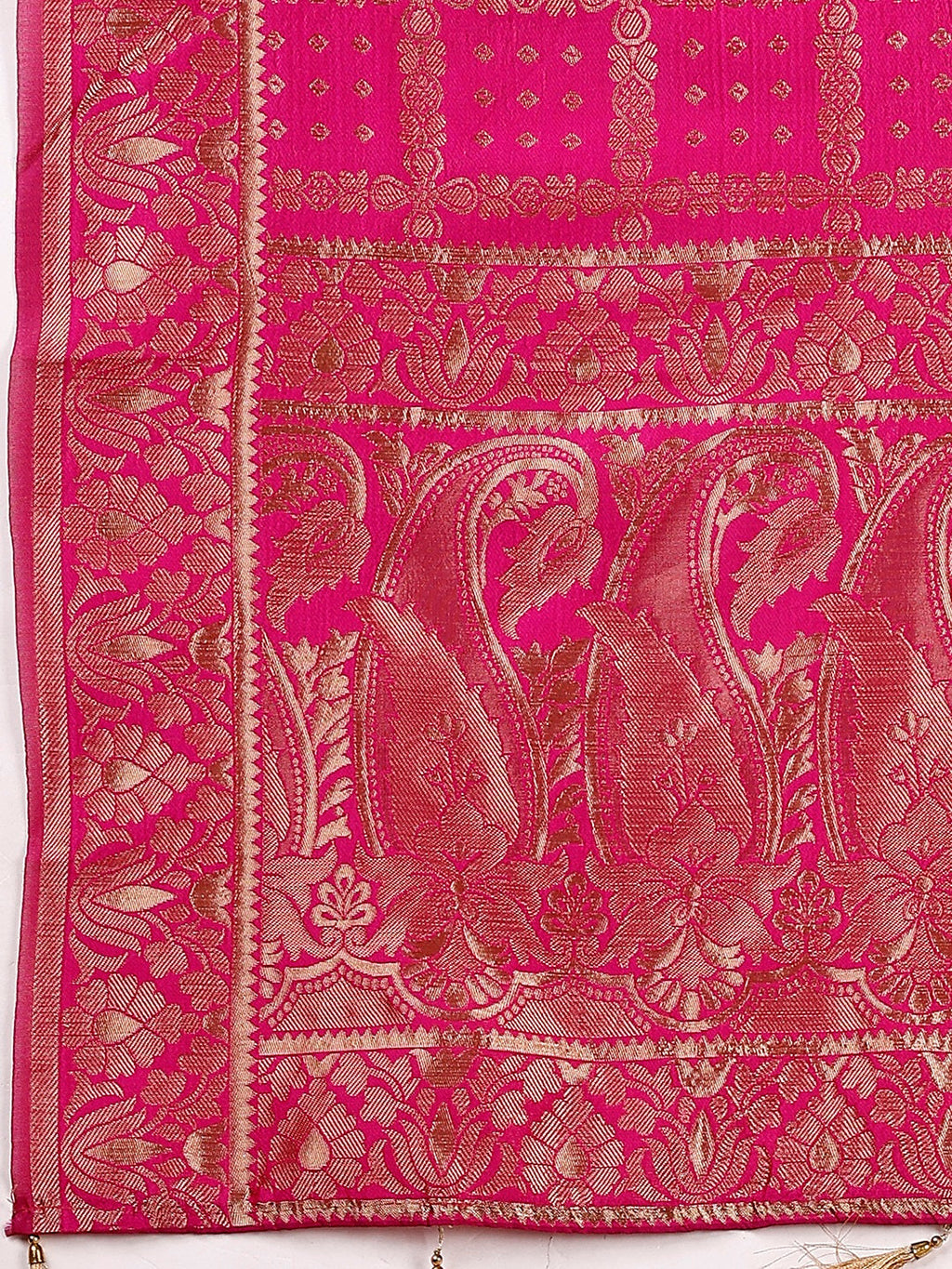 Lorenvalley Fashion Black & Pink Semi-Stitched Lehenga & Unstitched Blouse With Dupatta | Grocsy