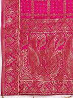 Lorenvalley Fashion Black & Pink Semi-Stitched Lehenga & Unstitched Blouse With Dupatta | Grocsy