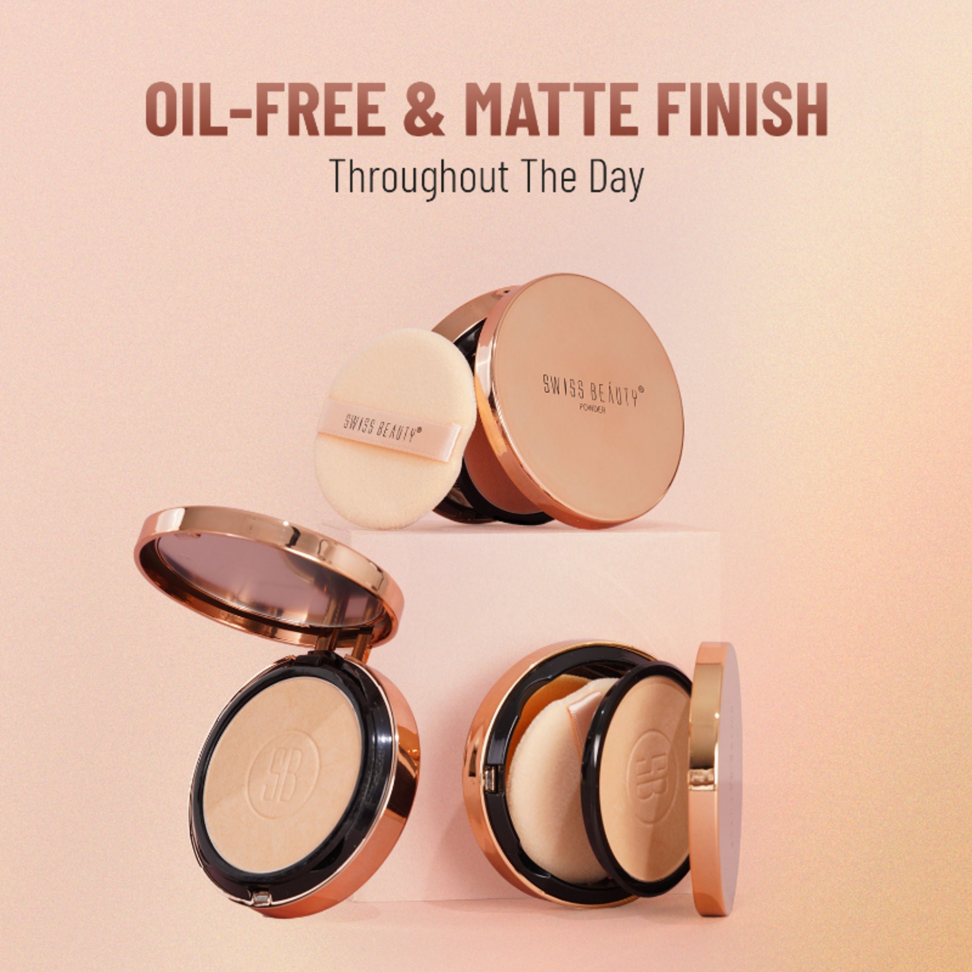 Swiss Beauty Silky & Smooth Oil Control Powder - 4 Natural Beige | Grocsy