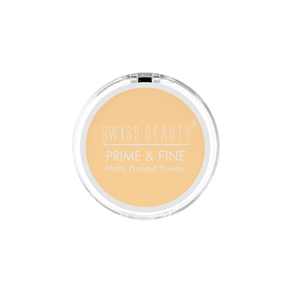 Swiss Beauty Prime & Fine Matte Pressed Powder - 4 Natural Beige | Grocsy