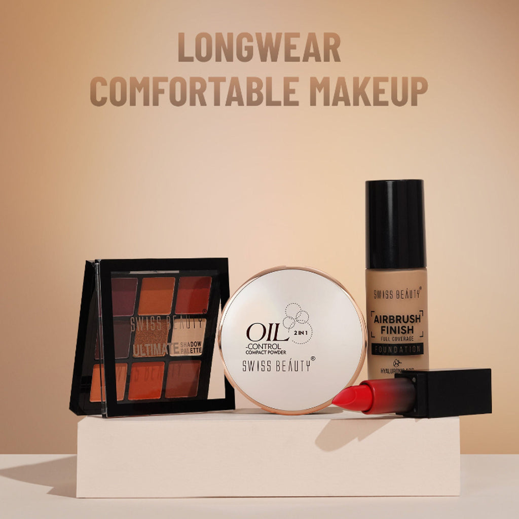 Swiss Beauty Oil Control Compact Powder - 04 Skin Beige | Grocsy