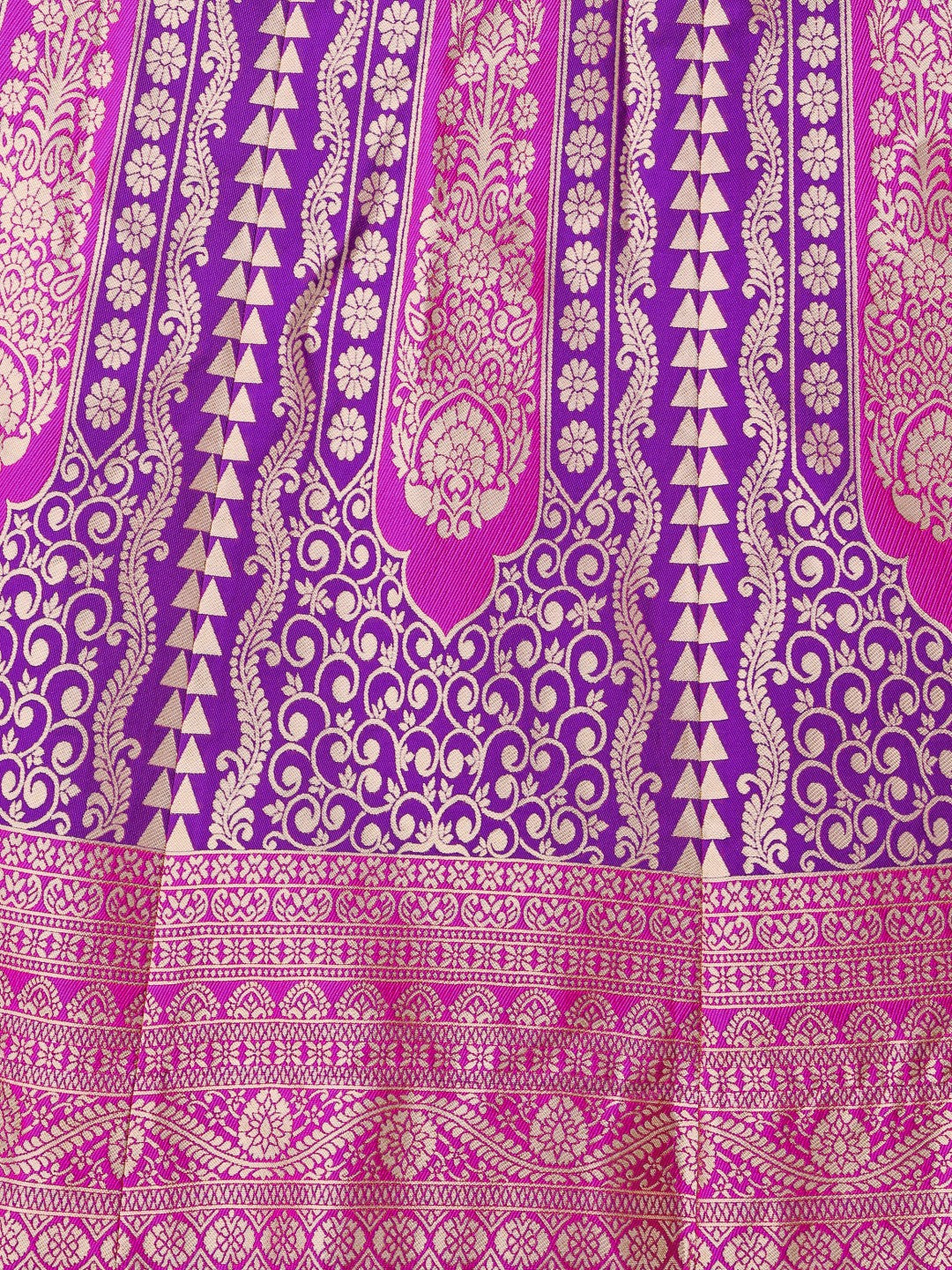 Lorenvalley Fashion Purple Ready to Wear Lehenga & Unstitched Blouse With Dupatta | Grocsy