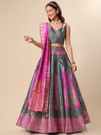 Lorenvalley Fashion Rama Ready to Wear Lehenga & Unstitched Blouse With Dupatta | Grocsy