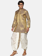 Sethukrishna Men Cream Men Solid Dhoti Pant | Grocsy