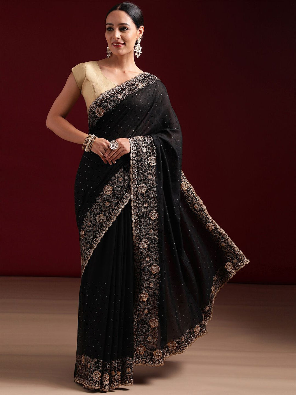 kasee Embellished Embroidered Saree | Grocsy