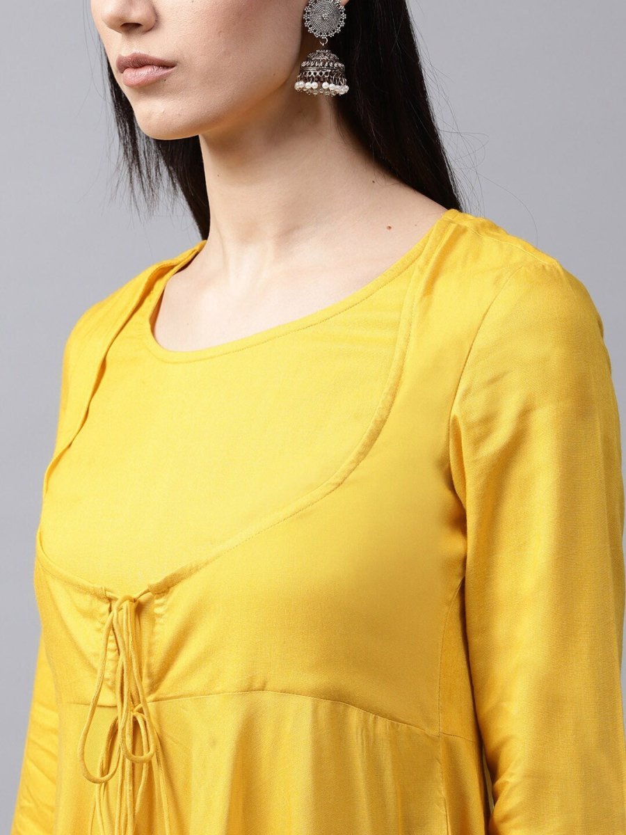 Aks Women Tasseled Anarkali Kurta | Grocsy