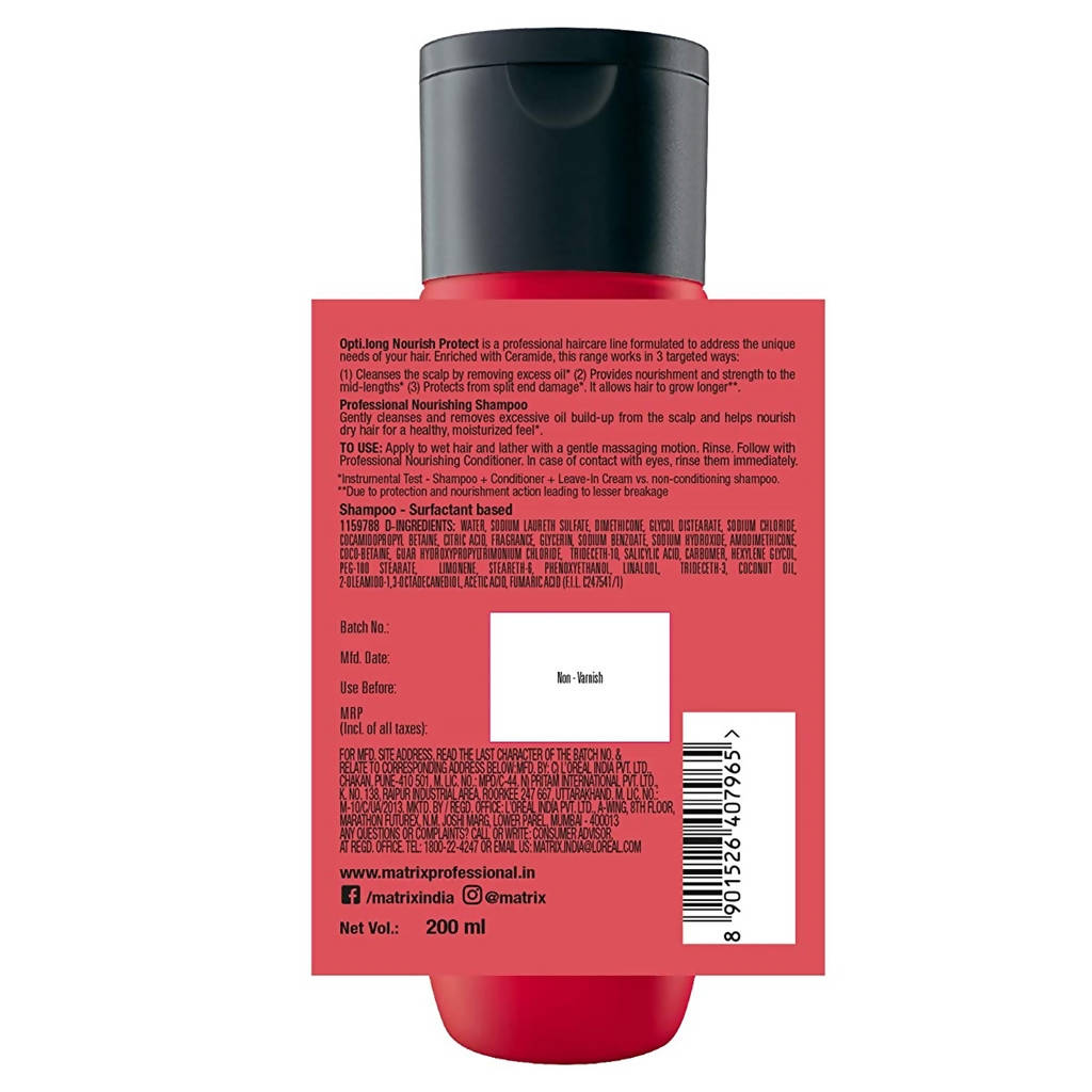 Matrix Opti Long Nourish Protect Nourishing Shampoo Ceramide | Grocsy